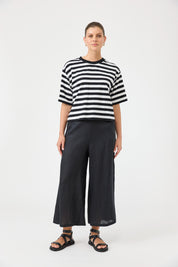 Studio Stripe Tshirt - Ebony