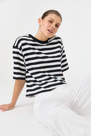 Studio Stripe Tshirt - Ebony