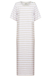 Studio Stripe Tshirt Dress - Stone