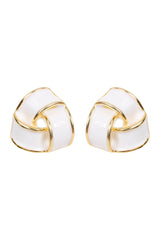 Parisio Twist Earring - White