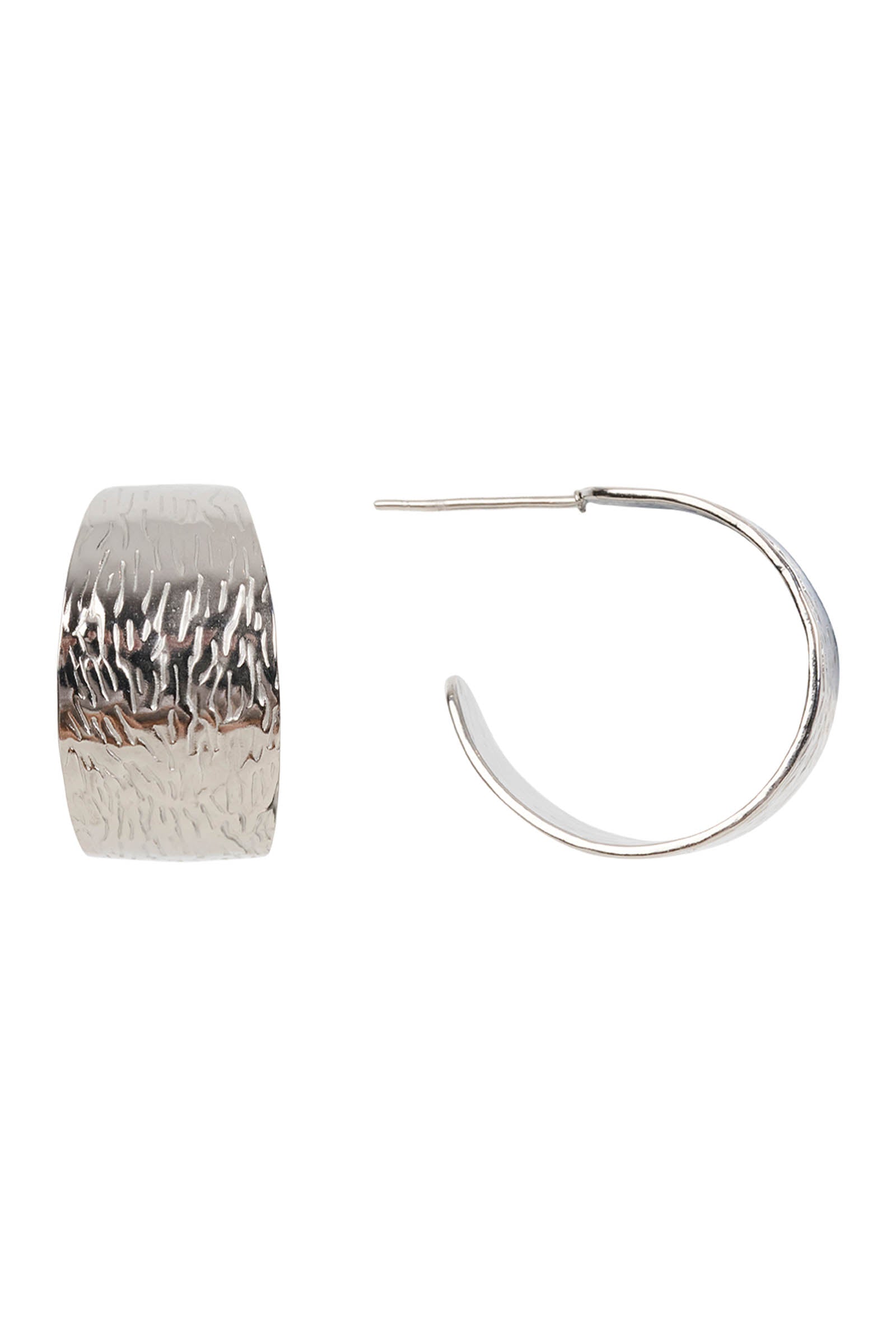 Artemis Earring - Stamped Hoop