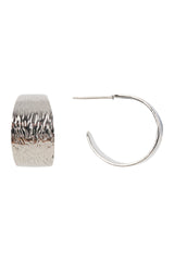Artemis Earring - Stamped Hoop