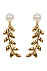 Alegria Earring - Pearl Leaf