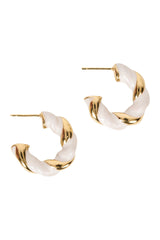 Treville Hoop Earring - White