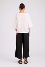 Studio Button Top/Jacket - White