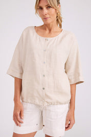 Studio Button Top/Jacket - Tusk