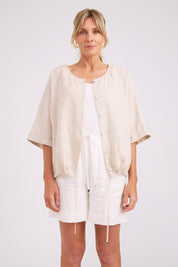 Studio Button Top/Jacket - Tusk