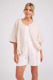 Studio Button Top/Jacket - Tusk