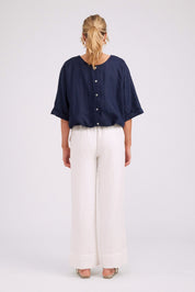 Studio Button Top/Jacket - Navy