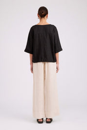 Studio Button Top/Jacket - Black