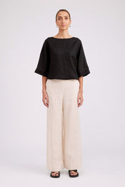 Studio Button Top/Jacket - Black
