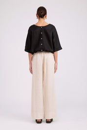 Studio Button Top/Jacket - Black