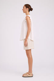 Studio Frill Tank - White