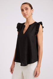 Studio Frill Tank - Black