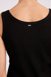 Studio Ribbed Tank - Black