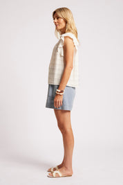 Sovana Frill Tank - White