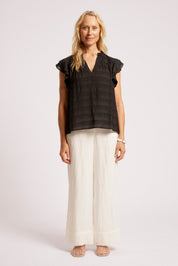 Sovana Frill Tank - Black