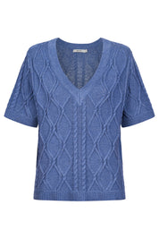 Casa Cable V Knit - Marine