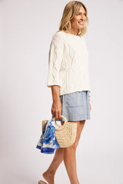 Casa Cable Jumper - White