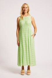 Sovana Ruched Maxi Dress - Mint