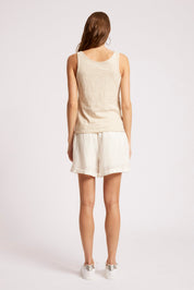 Casa Striped Tank - Dune / White