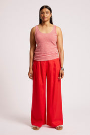 Casa Striped Tank - Aperol / White