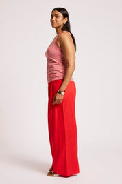 Casa Striped Tank - Aperol / White