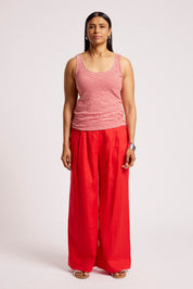 Casa Striped Tank - Aperol / White