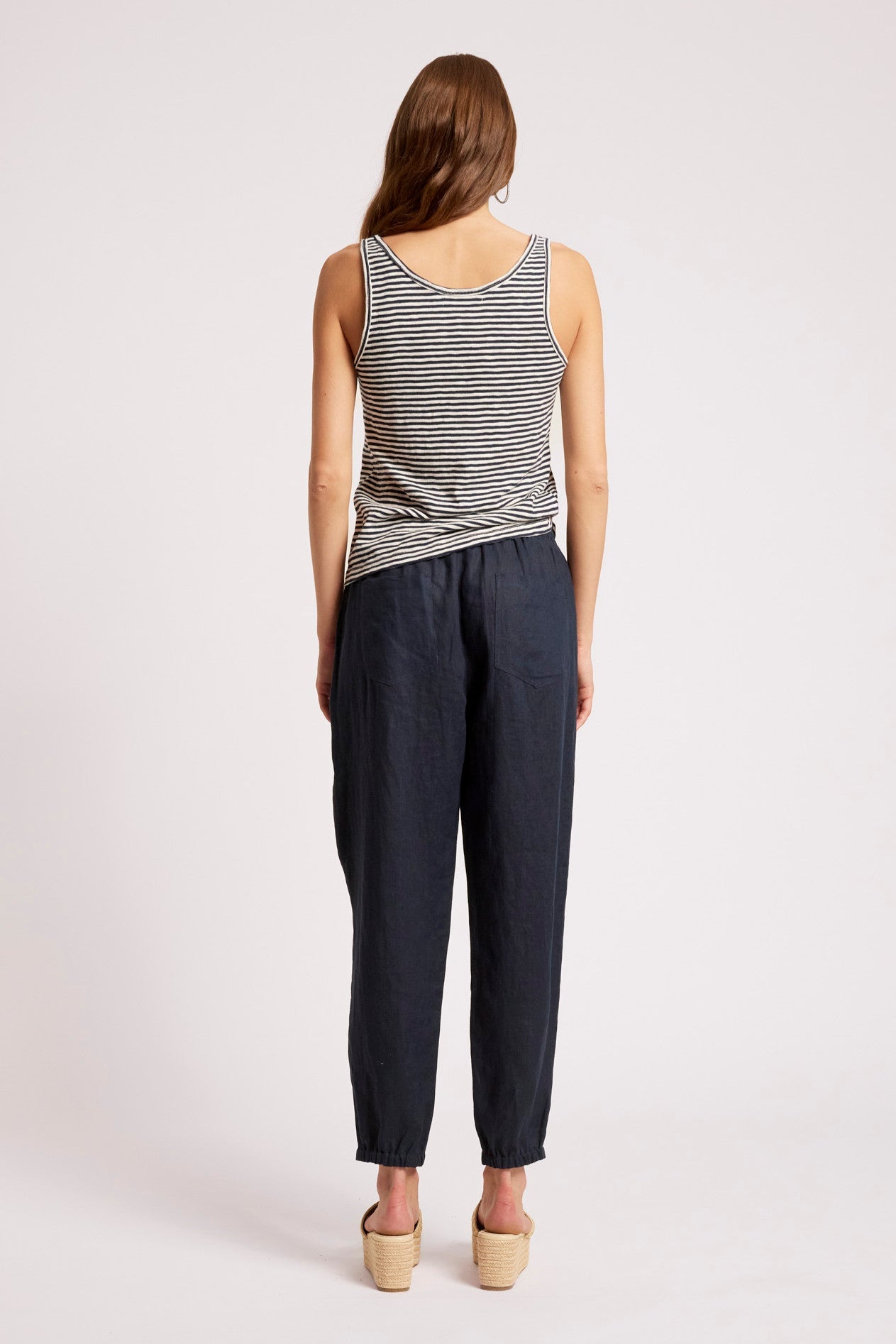 Casa Striped Tank - Indigo / White