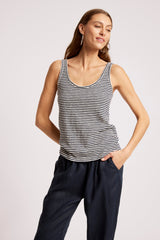 Casa Striped Tank - Indigo / White
