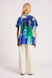 Palmera Collared Top - Seafoam