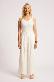 Cove Palazzo Pant - White