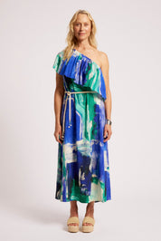 Palmera Off Shoulder Dress  - Seafoam
