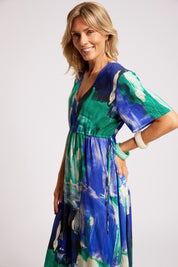 Palmera Tie Maxi Dress - Seafoam