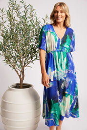 Palmera Tie Maxi Dress - Seafoam
