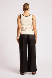 Maris Stitched Tank - Tusk / Black