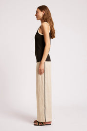 Maris Stitched Tank - Black / Tusk