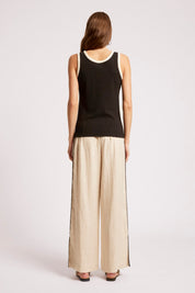 Maris Stitched Tank - Black / Tusk