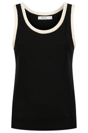 Maris Stitched Tank - Black / Tusk
