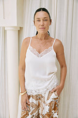 Drift Lace Tank - White