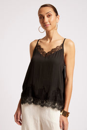 Drift Lace Tank - Black