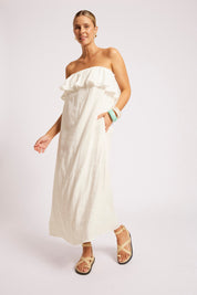 Maris Strapless Dress - White