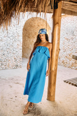 Maris Strapless Dress - Marine