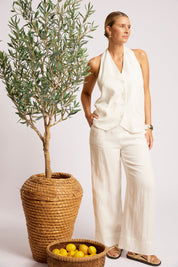 Maris Halter Vest - White