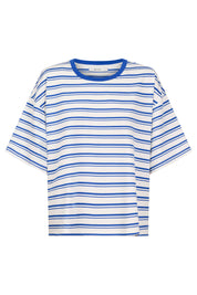 Paloma Striped Tshirt - Azure / White