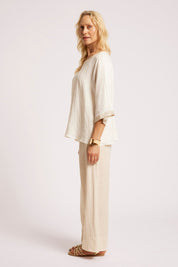 Maris Relaxed Splice Top - White / Tusk