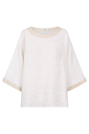 Maris Relaxed Splice Top - White / Tusk