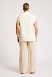 Maris Blazer Vest - White