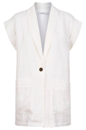 Maris Blazer Vest - White
