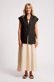 Maris Blazer Vest - Black